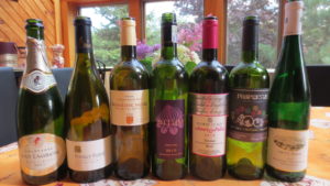 Wine Lineup for Dinner Party