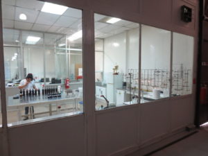 Wine-making process are closely monitored in the lab at Viu Manent